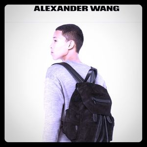 New Alexander Wang Black Suede Marti Backpack